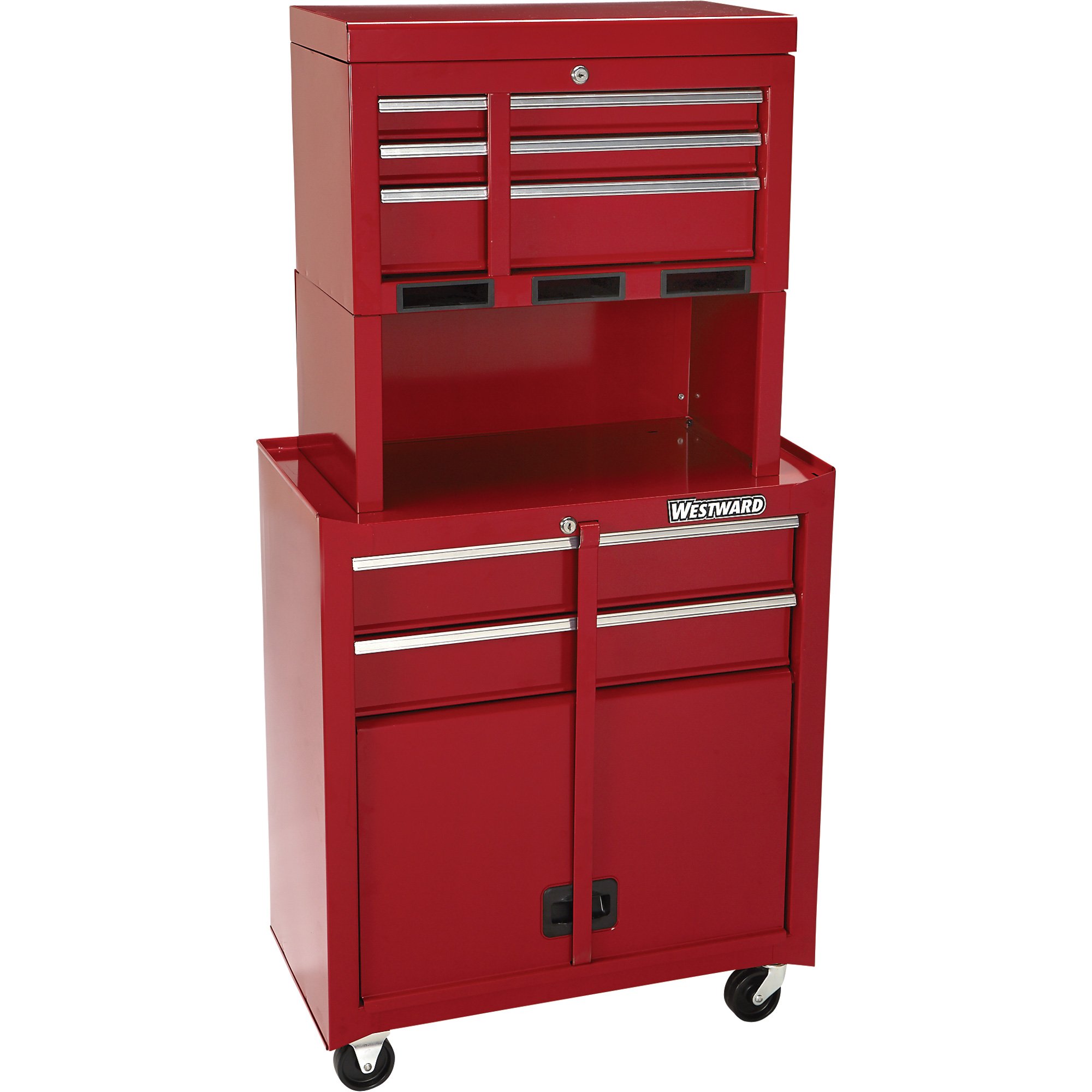 Westward 5-Drawer Roll a Round Tool Center with Riser